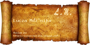 Lucza Mónika névjegykártya